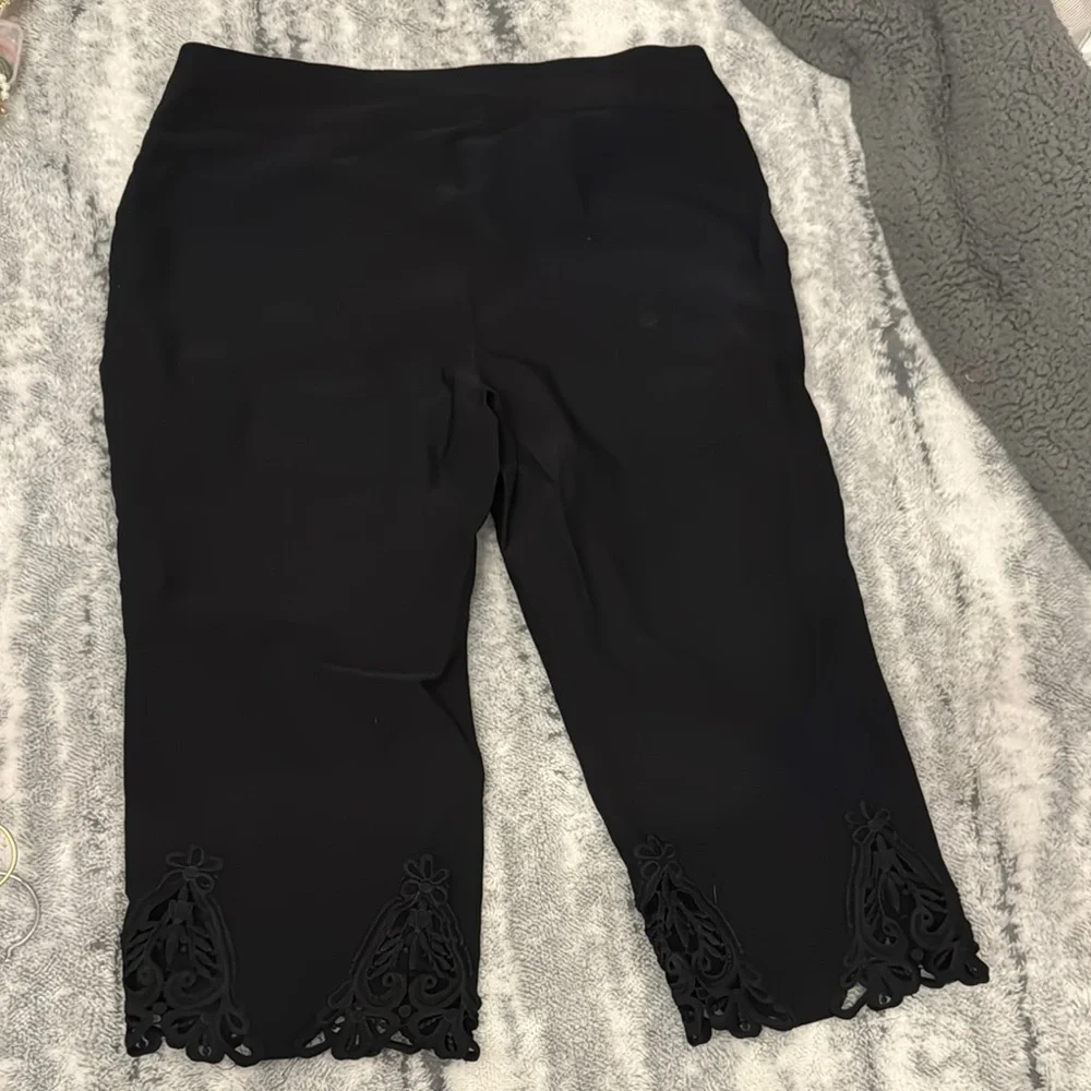 Charter Club Black‎ Bermuda Shorts with Elegant Scalloped Hem